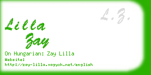 lilla zay business card